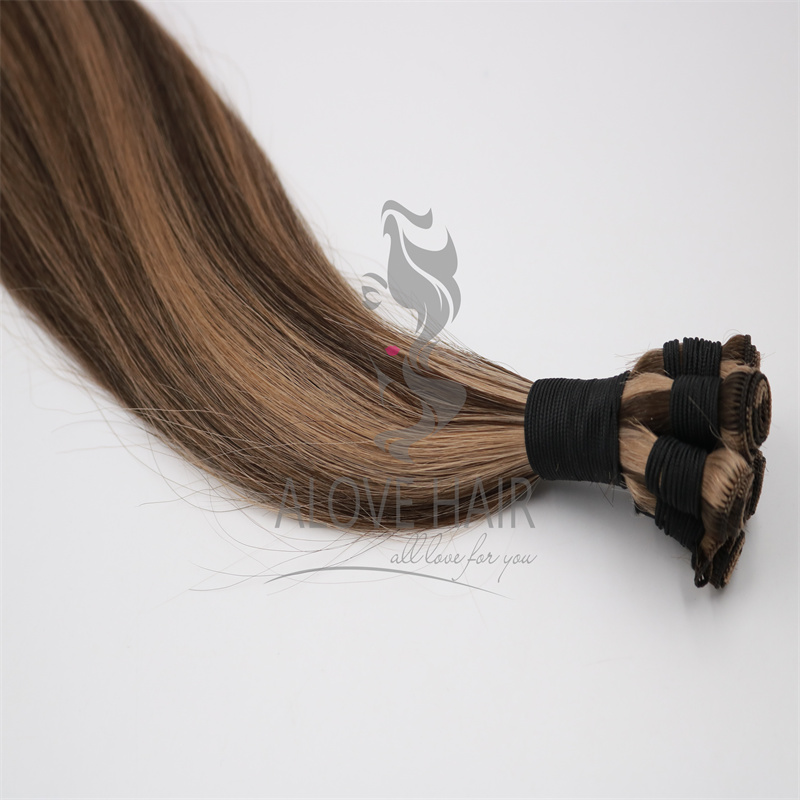 European hair cuticle intact remy hand tied extensions